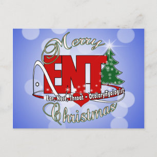 CARTES POUR FÊTES ANNUELLES OTOLARYNGOLOGUE ENT NOSE THROAT