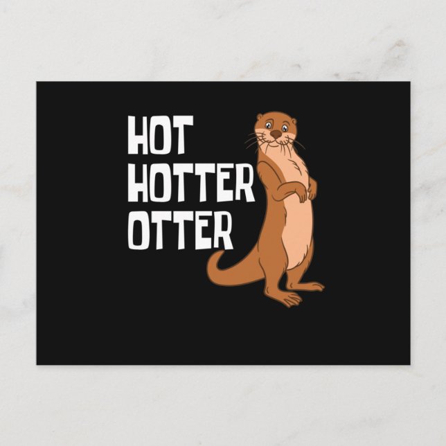 Cartes Pour Fêtes Annuelles Otter et loutres de mer Otter Hot Hotter (Devant)