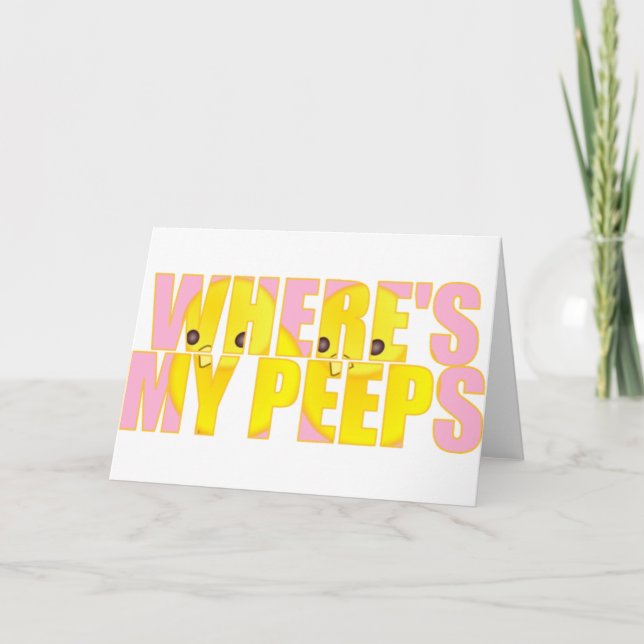 Cartes Pour Fêtes Annuelles Où est My Peeps ? (Devant)