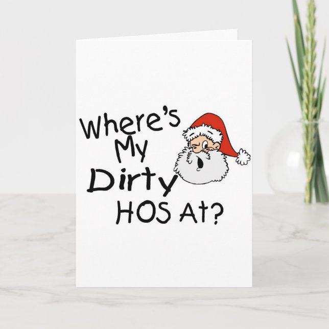 Cartes Pour Fêtes Annuelles Où Je Vais Mes Sale Hos À (Devant)