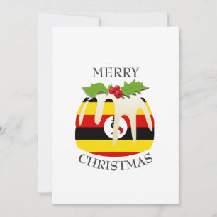 Cartes Pour Fêtes Annuelles OUGANDA FLAG Pudding de Noël Festif