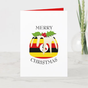 Cartes Pour Fêtes Annuelles OUGANDA FLAG Pudding de Noël Festif