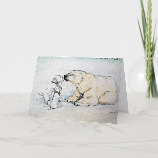 Cartes Pour Fêtes Annuelles Ouragan Westies (Devant)