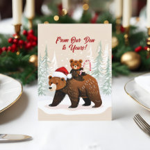 Ours adorables et message festif