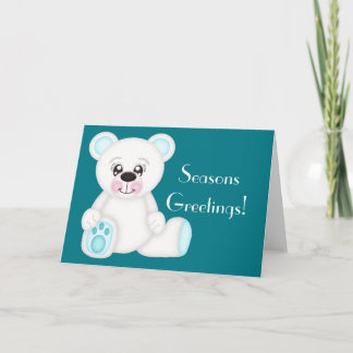 Cartes Pour Fêtes Annuelles Ours bleu polaire de Noël