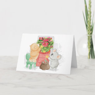 Cartes Pour Fêtes Annuelles Ours Brown doux Noël à l'ours Koala