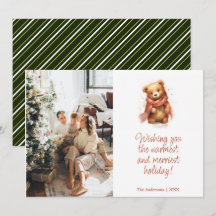 Ours d'aquarelle mignonne avec Écharpe Photo de No