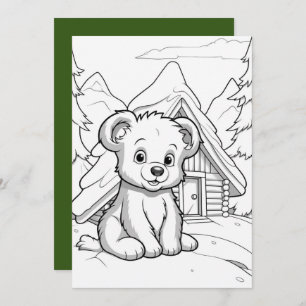 Cartes Pour Fêtes Annuelles Ours de Noël festif ajouter le message