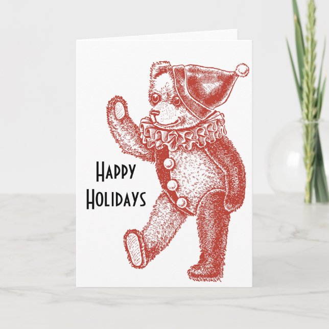Cartes Pour Fêtes Annuelles Ours de vacances (Devant)