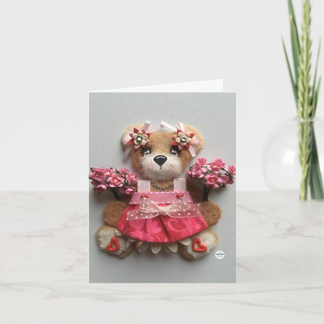 Cartes Pour Fêtes Annuelles Ours Déchirure de Coeur (Devant)