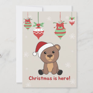Cartes Pour Fêtes Annuelles Ours Joyeux Noël Animaux d'hiver Ours Vacances