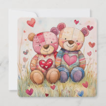 Ours Patchwork de la Saint-Valentin