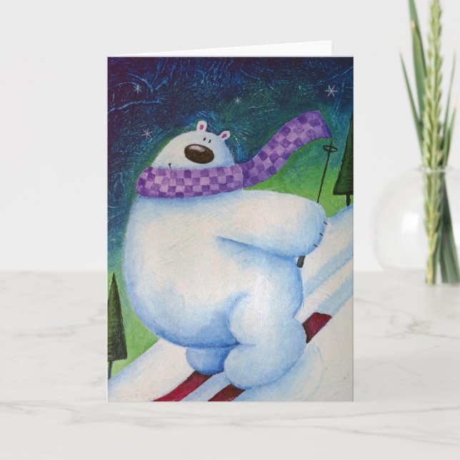 Cartes Pour Fêtes Annuelles Ours polaire (Devant)