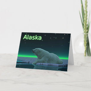 Cartes Pour Fêtes Annuelles Ours polaire à bord de glace