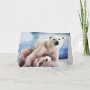 Cartes Pour Fêtes Annuelles Ours polaires