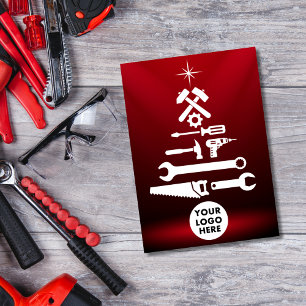 Cartes Pour Fêtes Annuelles Outils pour sapin de Noël de l'entrepreneur avec l