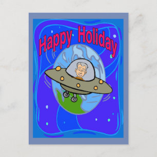 Cartes Pour Fêtes Annuelles OVNI, VACANCES spatiales