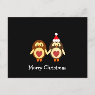 Cartes Pour Fêtes Annuelles Owl Love Joyeux Noël