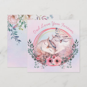 Cartes Pour Fêtes Annuelles Owl Love You Forever Holiday Card