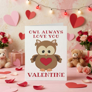 Cartes Pour Fêtes Annuelles Owl Toujours Vous Aimer, Valentine