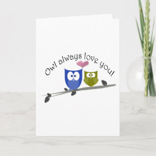 Cartes Pour Fêtes Annuelles Owl vous aime toujours les cadeaux de Saint Valent