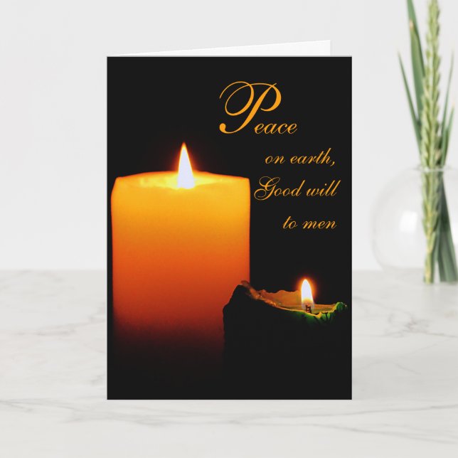 Cartes Pour Fêtes Annuelles P, eace, sur terre, bonne volonté aux hommes (Devant)