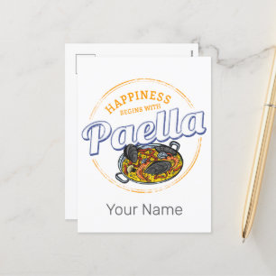 Cartes Pour Fêtes Annuelles Paella Snack Vintage Espagne Paella Pan Souvenir