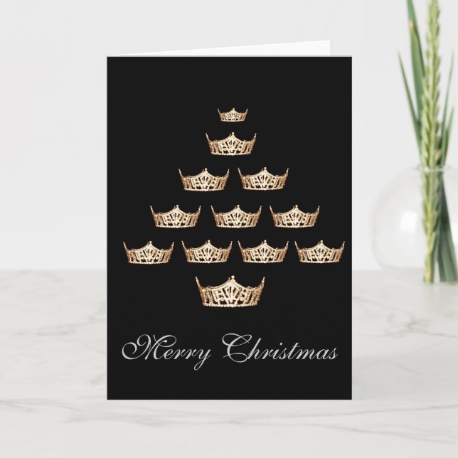 Cartes Pour Fêtes Annuelles Pageant Crown Christmas Card (Devant)