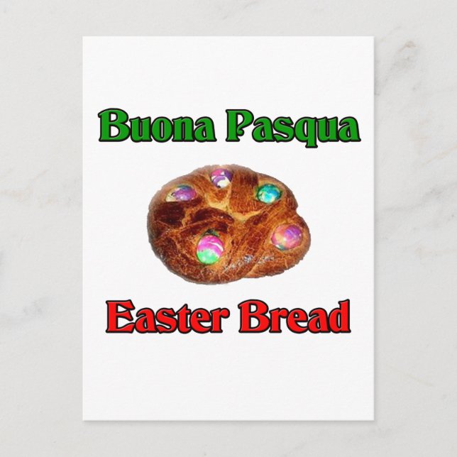 Cartes Pour Fêtes Annuelles Pain de Pâques Buona Pasqua (Devant)