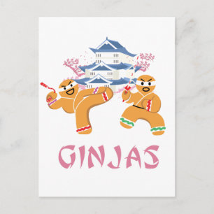Cartes Pour Fêtes Annuelles Pain d'épice de Ninja de Noël de Ginjas Ninjas