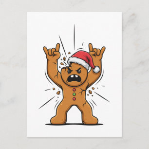 Cartes Pour Fêtes Annuelles Pain d'épice Heavy Metal Guitare Noël 2026