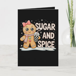 Cartes Pour Fêtes Annuelles Pain d'épice Sucre Épice Bougie Rose Noël Xmas