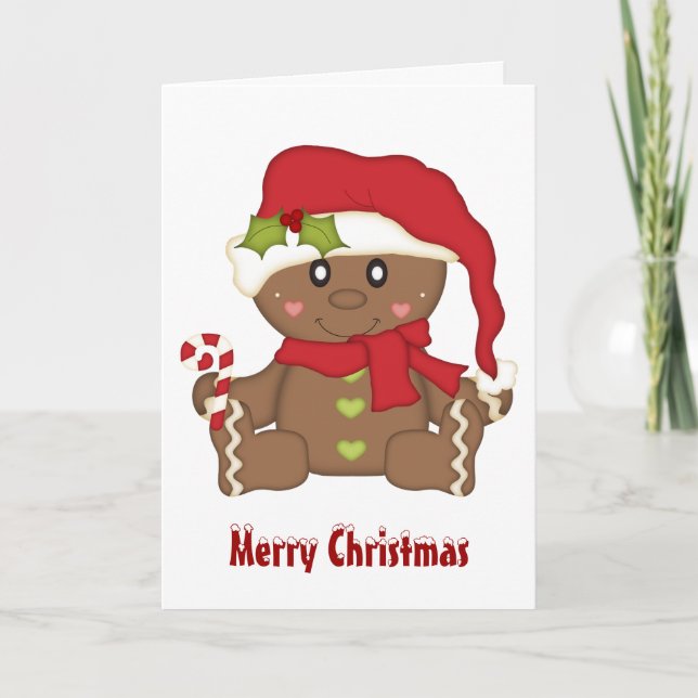 Cartes Pour Fêtes Annuelles pain d'épices de Noël (Devant)