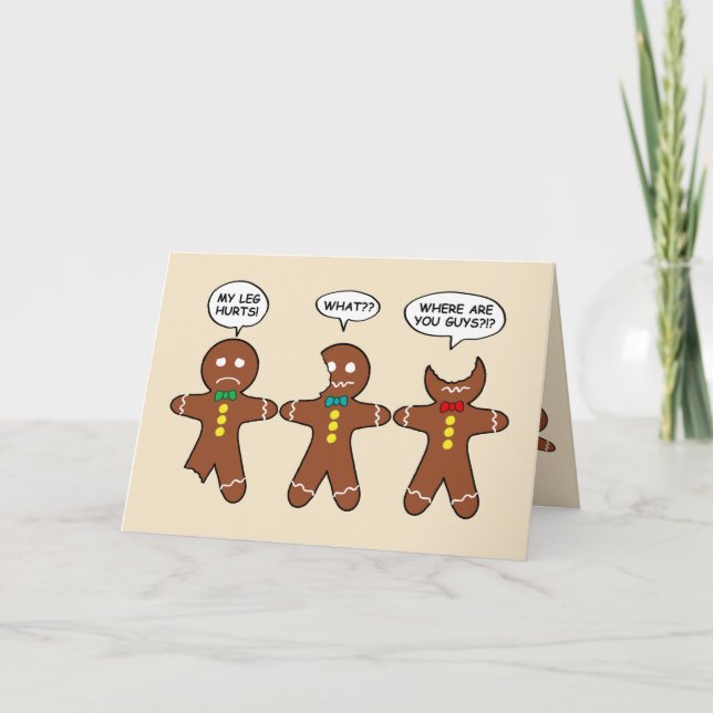 Cartes Pour Fêtes Annuelles Pain d'épices Hommes QUEL AN Personnaliser (Devant)