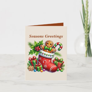 Cartes Pour Fêtes Annuelles pain d'épices Joyeuses Fêtes ajouter un message
