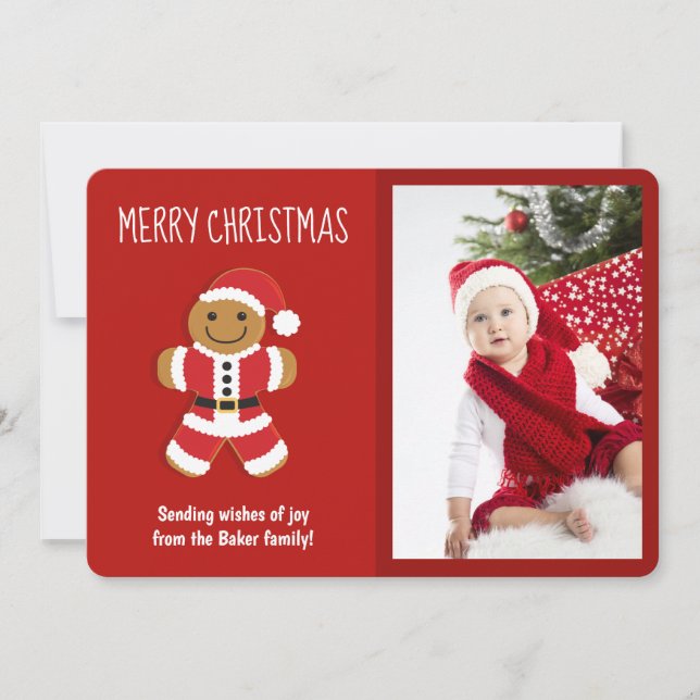 Cartes Pour Fêtes Annuelles Pain d'épices Père Noël Photo Appartement de Noël (Devant)