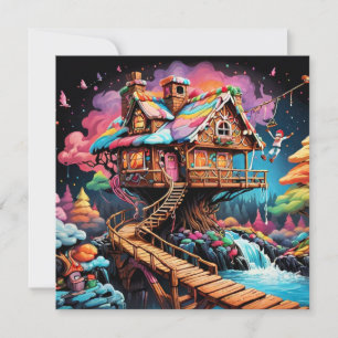 Cartes Pour Fêtes Annuelles pains d'épices psychédélique maison noël