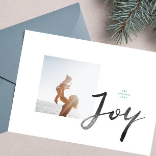 Cartes Pour Fêtes Annuelles Paint Brush JOY Cadre photo AMOUR Minimaliste