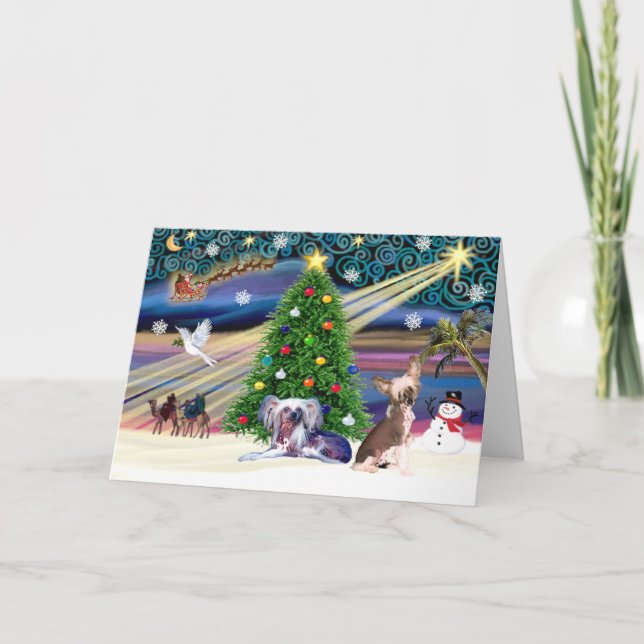 Cartes Pour Fêtes Annuelles Paire de Noël magique-Chinois (Devant)