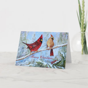 Cartes Pour Fêtes Annuelles Paires de cardinaux,