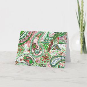 Cartes Pour Fêtes Annuelles Paisley drawing - Captivating Christmas