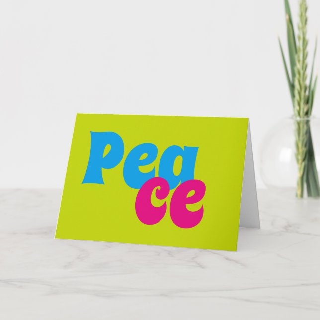 Cartes Pour Fêtes Annuelles Paix (Devant)