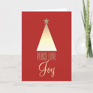 Cartes Pour Fêtes Annuelles Paix Amour et Joie Noël