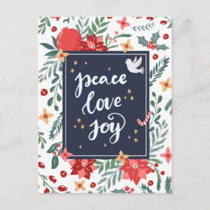 Cartes Pour Fêtes Annuelles Paix Amour Joie