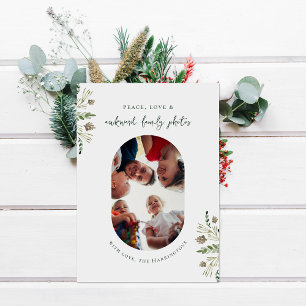 Cartes Pour Fêtes Annuelles Paix, Amour & Photos de Famille Gênantes   Noël 