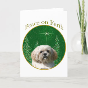 Cartes Pour Fêtes Annuelles Paix de Lhasa Apso