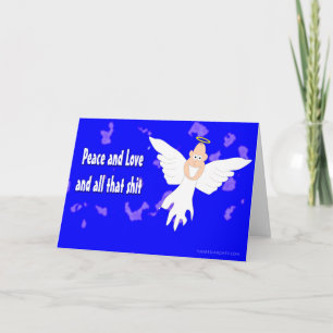 Cartes Pour Fêtes Annuelles Paix et Amour et tout ce S***