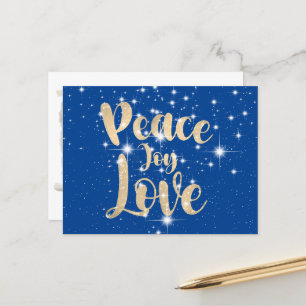 Cartes Pour Fêtes Annuelles Paix Joie Amour En Étoiles