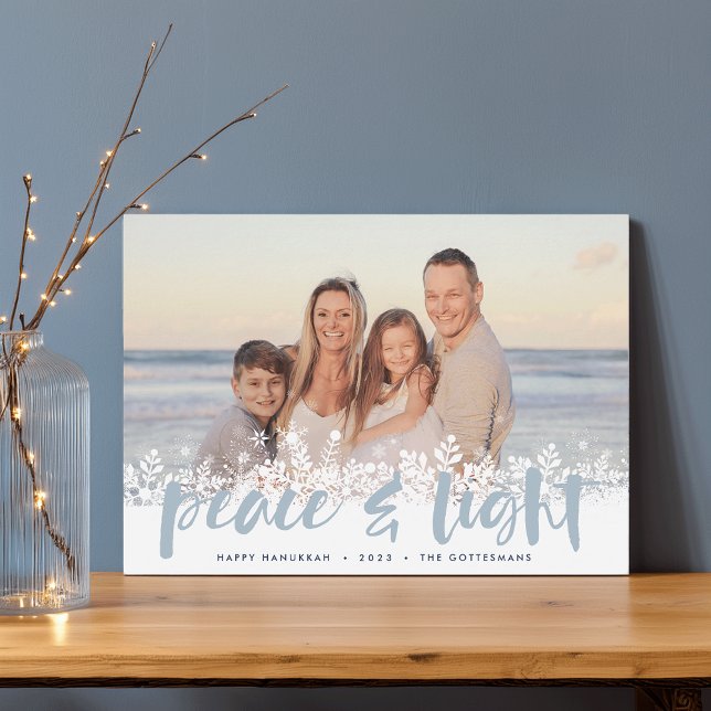 Cartes Pour Fêtes Annuelles Paix neigeuse | Hanoukka Photo (Créateur téléchargé)