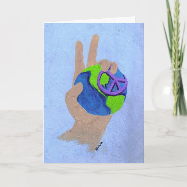 Cartes Pour Fêtes Annuelles Paix sur Terre (Devant)